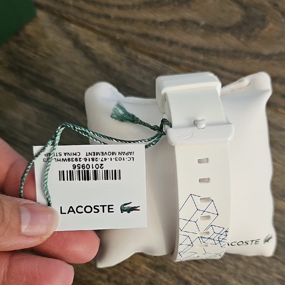 Lacoste White Watch with Blue and Orange Details - Picture 3 of 5